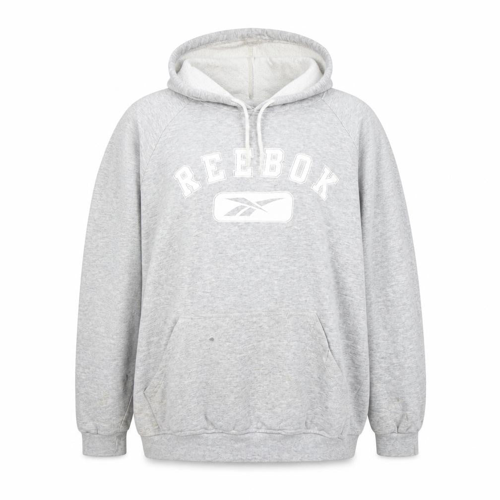 Reebok Grey Unisex Hoodie, Large, Pullover Style