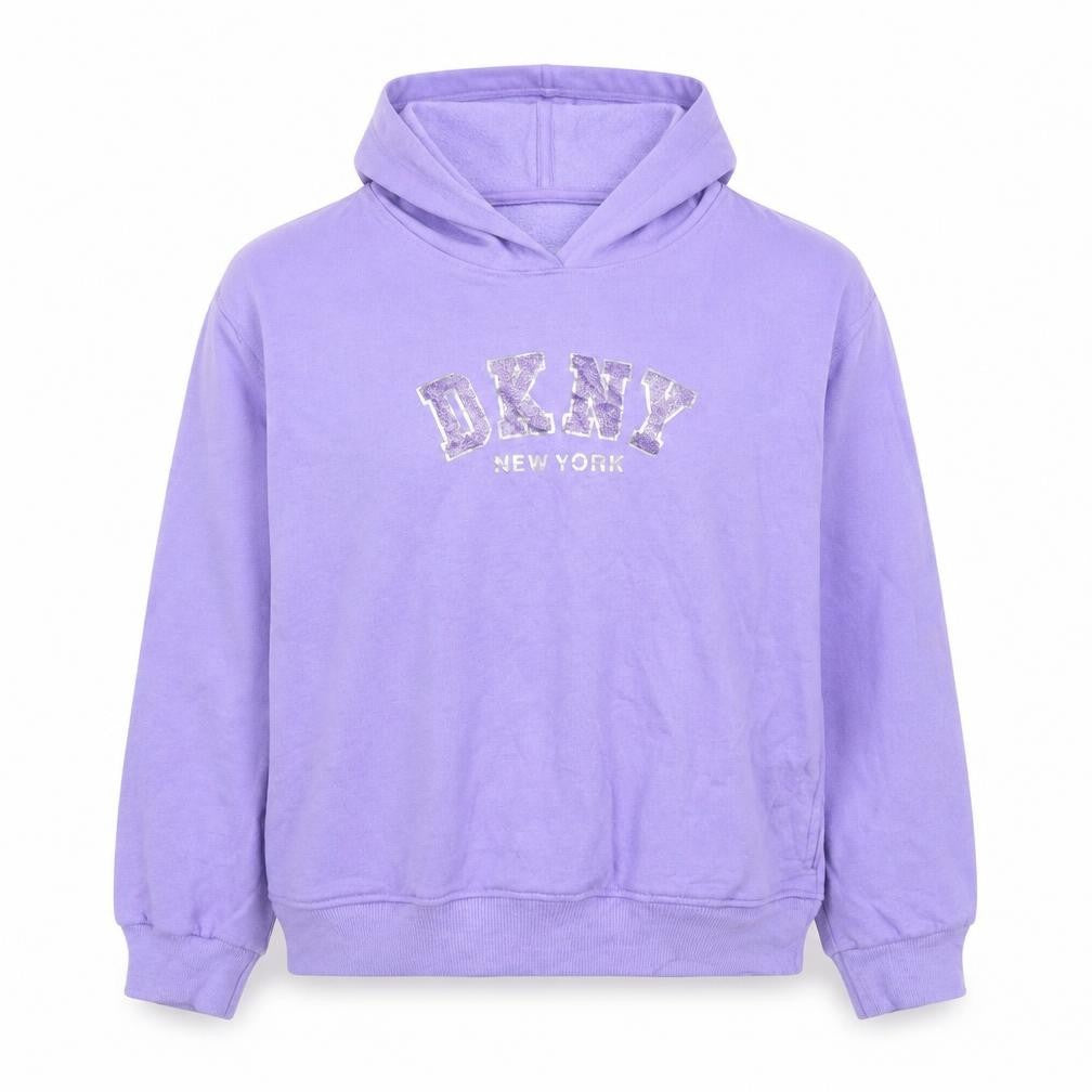 DKNY Girls Purple Logo Hoodie XL