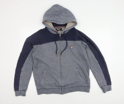 Additional front view of Fila Men’s Grey Hooded Jacket Medium Casual