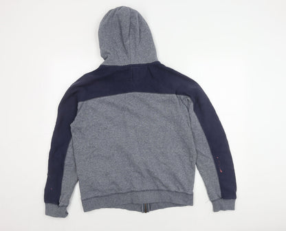 Back view of Fila Men’s Grey Hooded Jacket Medium Casual