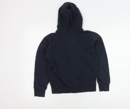 Back view of Converse boys’ black hooded jacket, size 10-12, full zip, casual