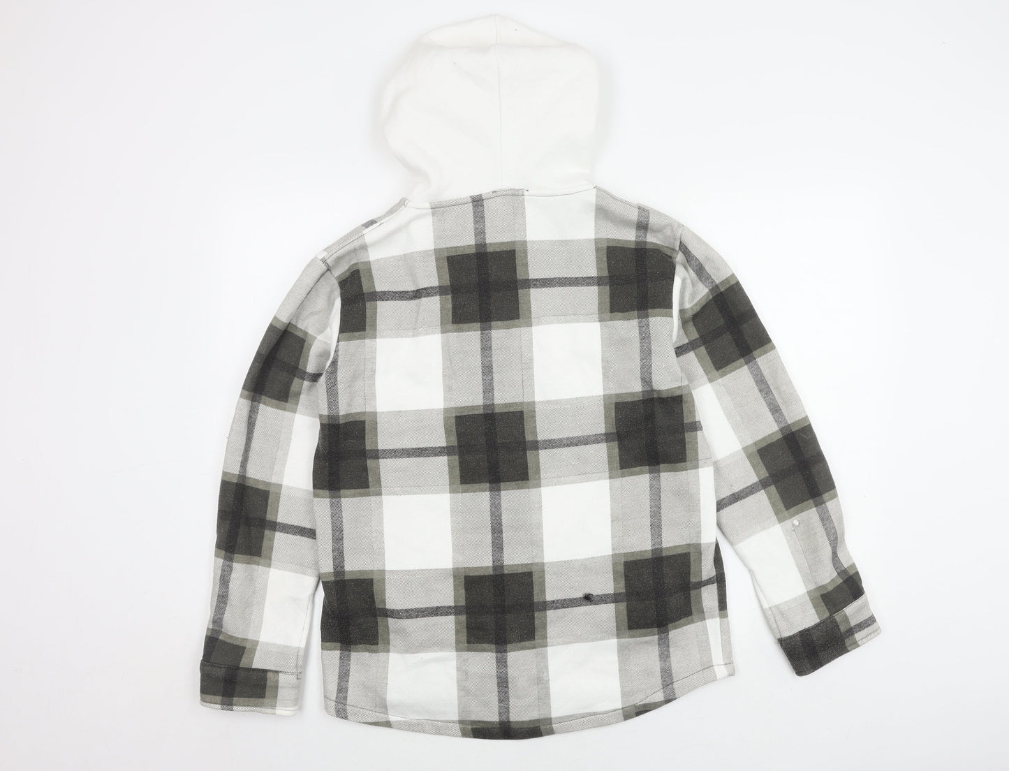 Rising Men's Multicoloured S Checked Hooded Jacket
