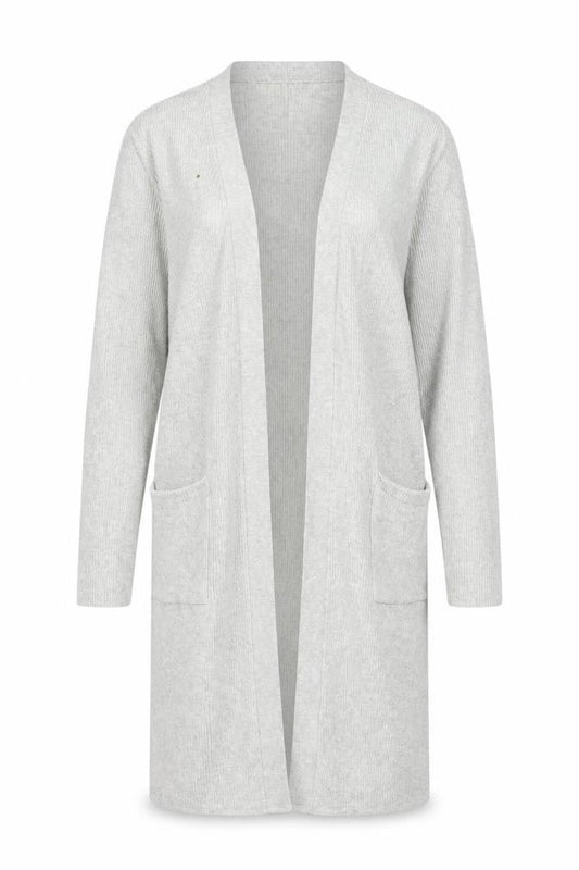 The White Company Women's Grey Cardigan, M, Cotton Blend