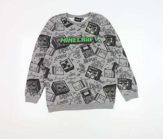 Minecraft Teens Grey Pullover Sweatshirt 164