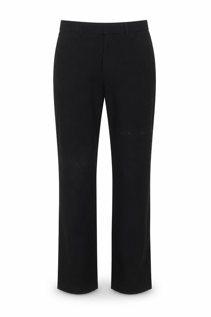 Jeff Banks Black Striped Trousers 32R Unisex