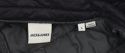 Jack & Jones Men's Black Puffer Jacket L