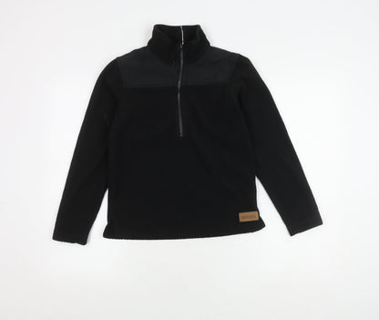 Additional front view of Regatta boys’ black full zip sweatshirt 11-12 years