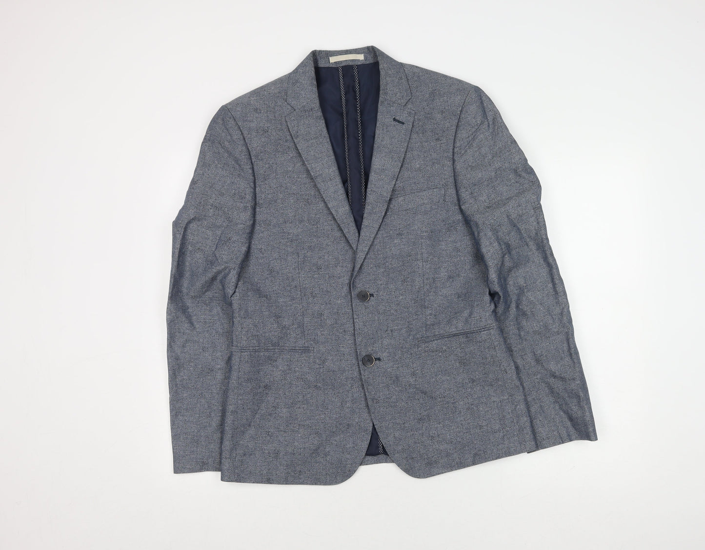 Marks and Spencer Men's Blue Linen Blazer 38R