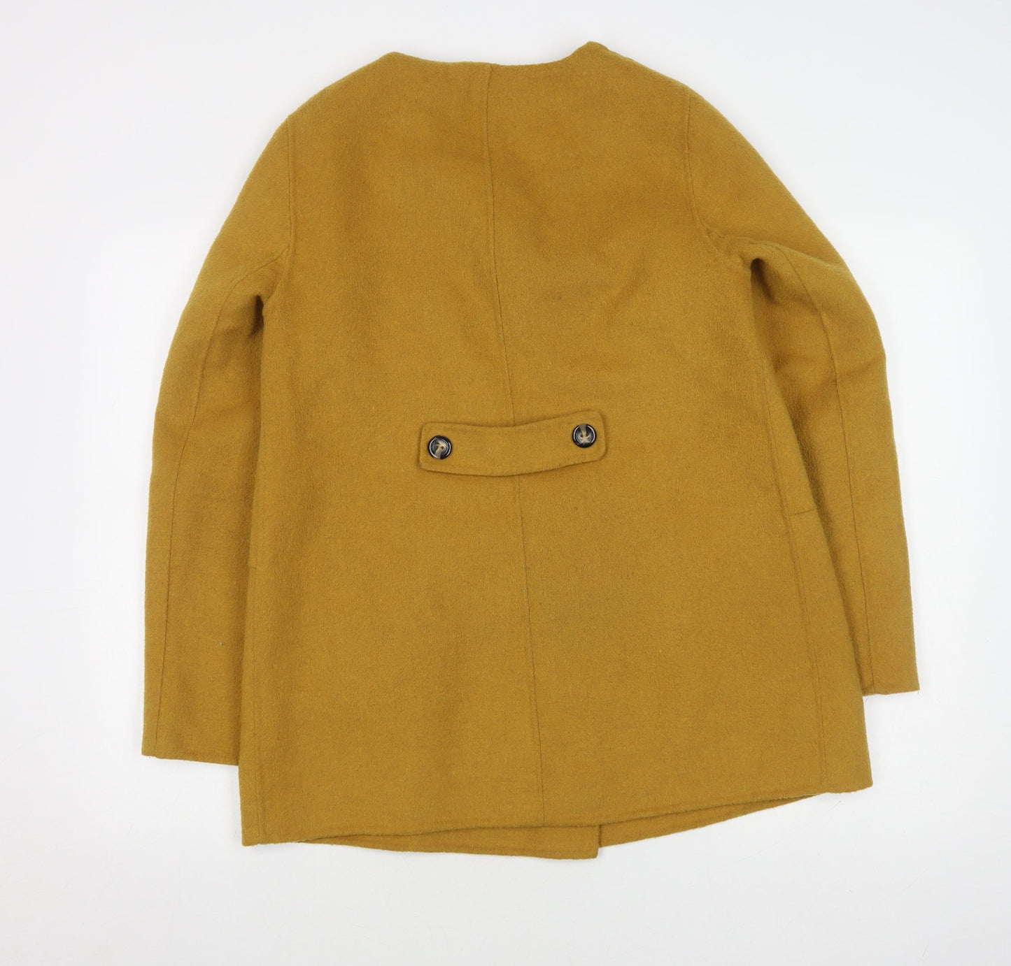Marks and Spencer Women's Yellow Wool Blend Pea Coat Size 10