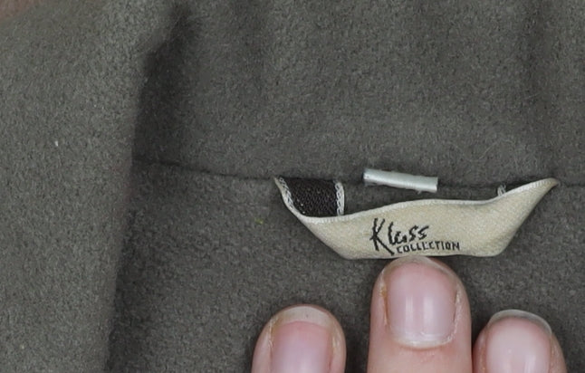 Klass Collection Women's Beige Wool Pea Coat Size 12