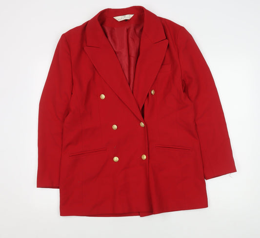 Modern Classics Women's Red Double-Breasted Blazer