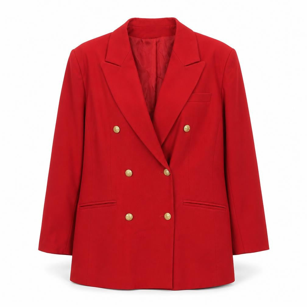 Modern Classics Women's Red Double-Breasted Blazer