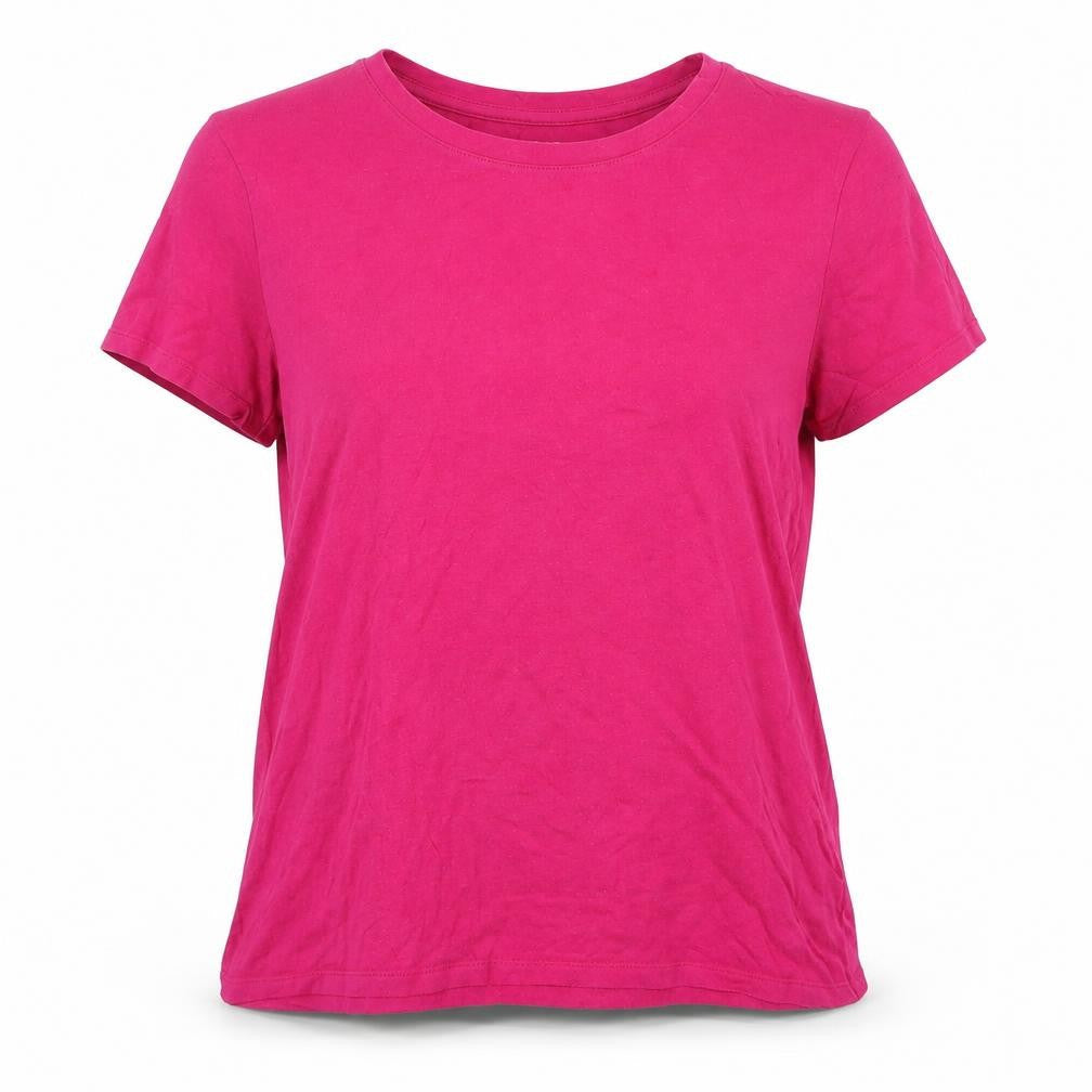 GAP Women's Pink XL Basic T-Shirt, Crew Neck