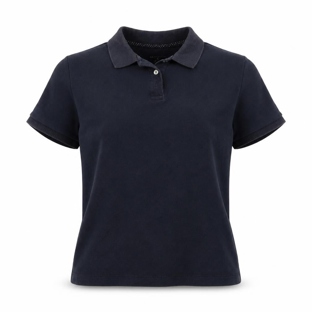 Lands' End Women's Black Polo, Size M, Casual Wear