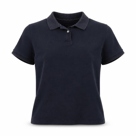Lands' End Women's Black Polo, Size M, Casual Wear
