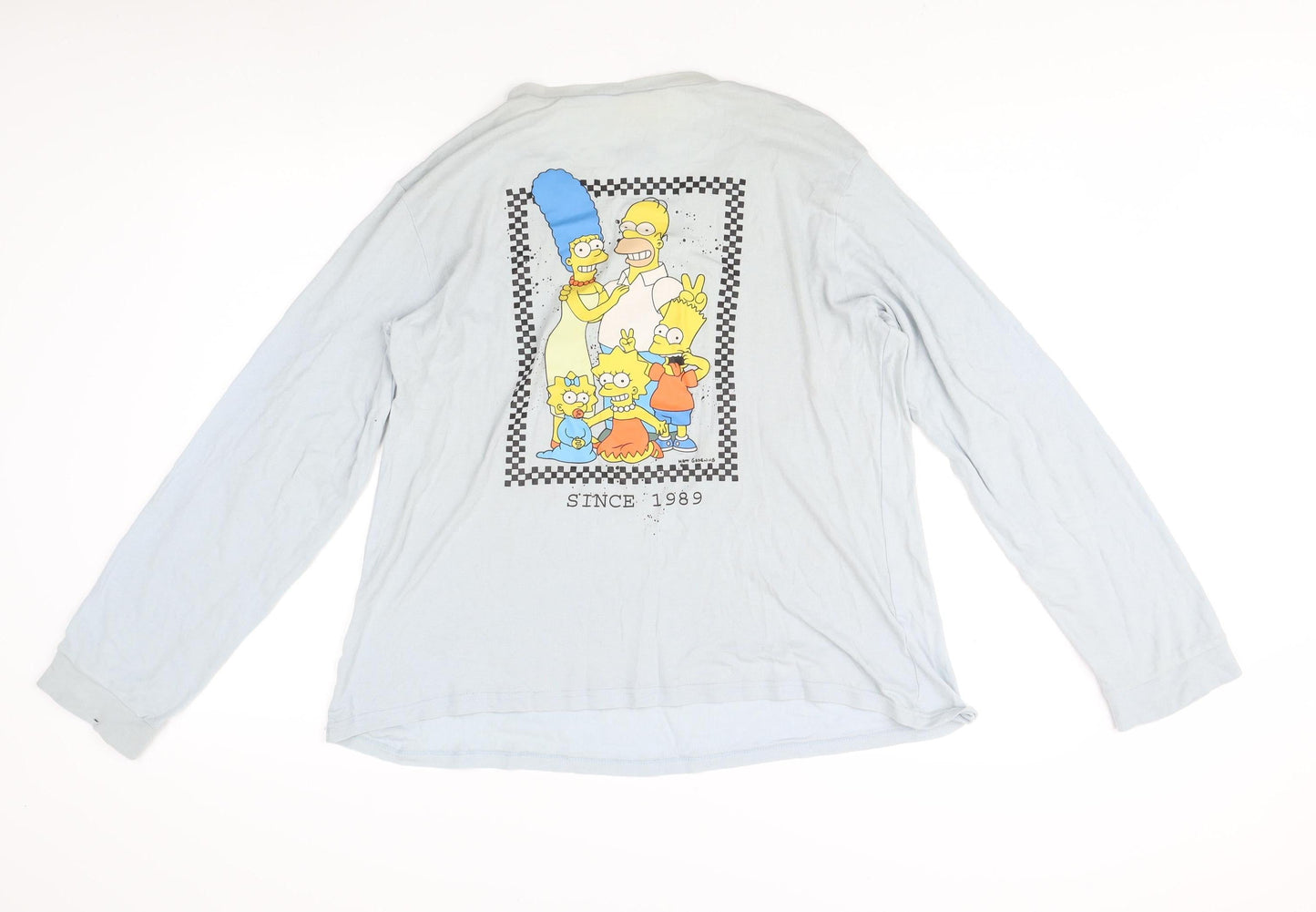 H&M Unisex Kids Blue Simpsons Long Sleeve T-Shirt 14 Years