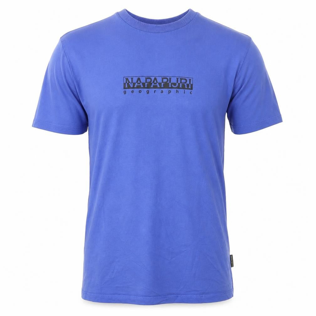 Napapijri Womens Blue Crew Neck Logo T-Shirt