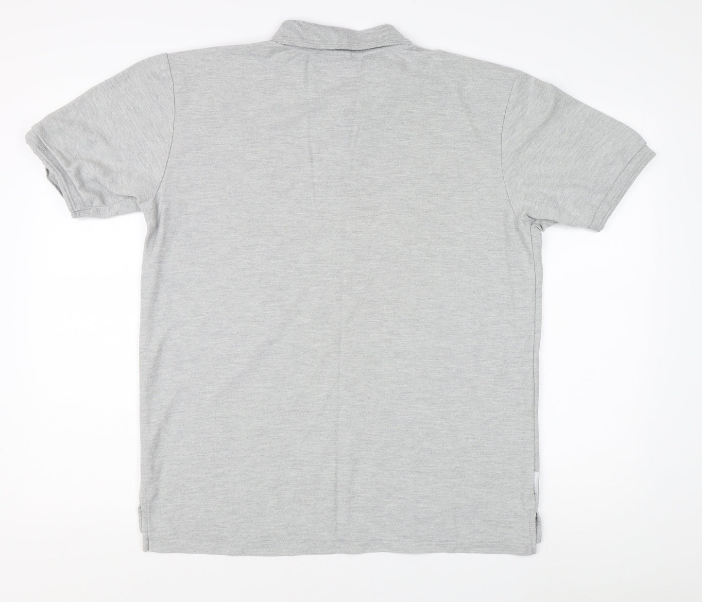 Slazenger Men's Grey Short Sleeve Polo Shirt L