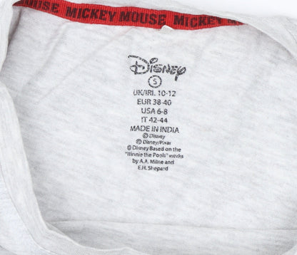 Preloved Disney Unisex Grey Mickey Mouse T-Shirt S Casual - Detail