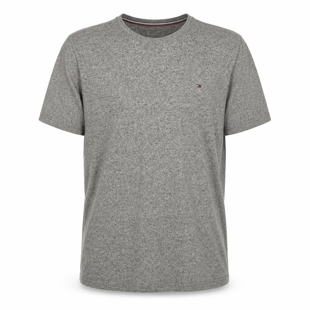 Tommy Hilfiger Men's Grey L T-Shirt, Crew Neck, Logo Accent