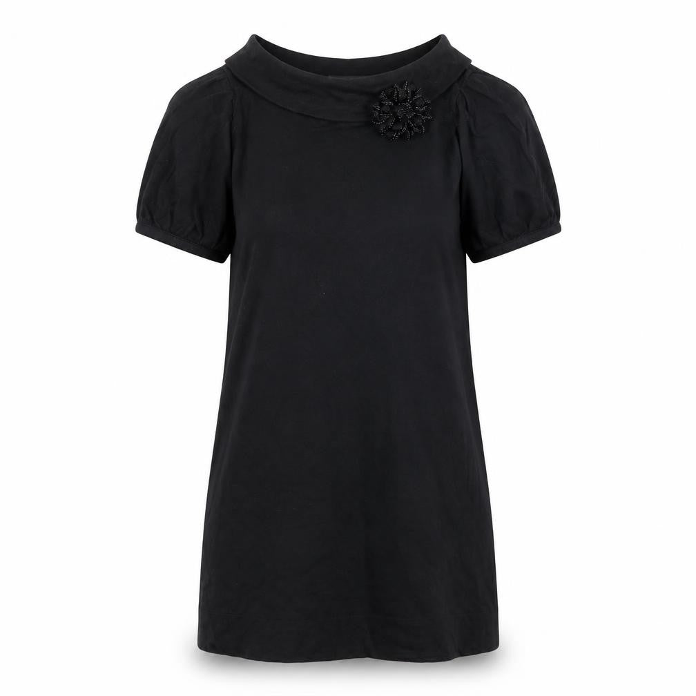 Zara Women Black T-Shirt Dress Size M Short Sleeve