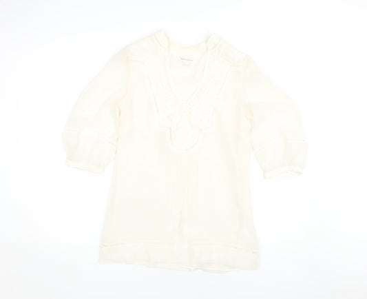 Monsoon Women's Ivory Tunic Blouse Size 8 Regular