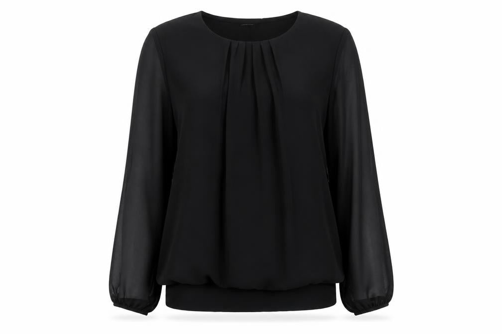 Roman Women's Black Long Sleeve Blouse Size 12