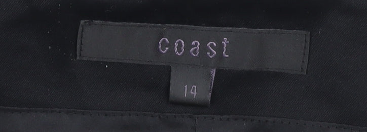 Coast Women's Black Striped Shift Dress, Size 14