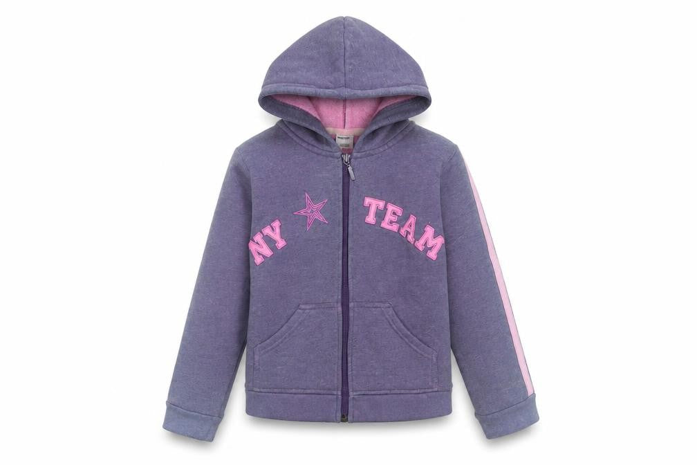 Next Girls Purple Full Zip Hoodie 8 Years - Casual & Comfy