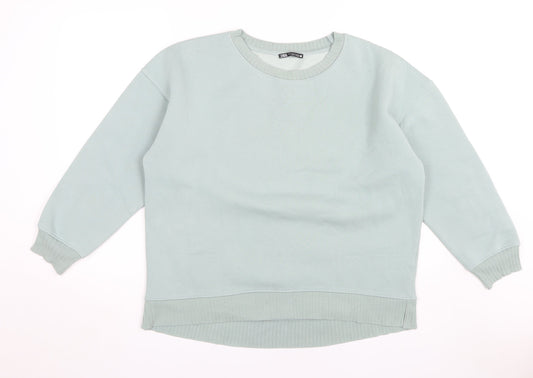 Zara Green Women's XS Pullover Sweatshirt