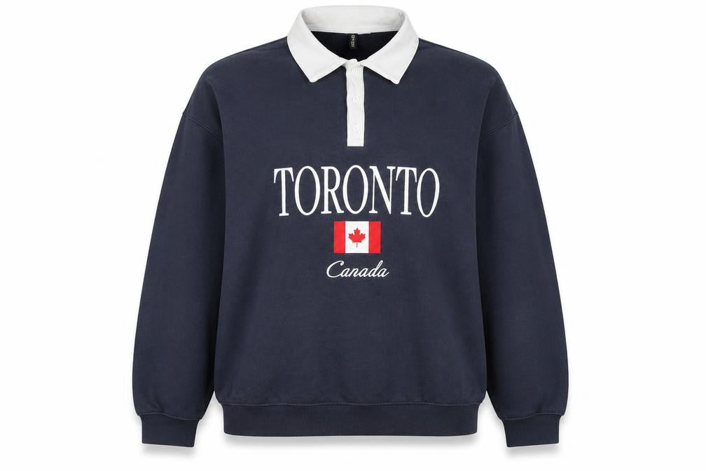 H&M Unisex Blue Toronto Print Sweatshirt, Size 12