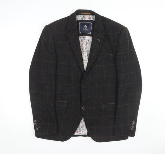 House of Cavani Men's Brown Check Blazer Size 40