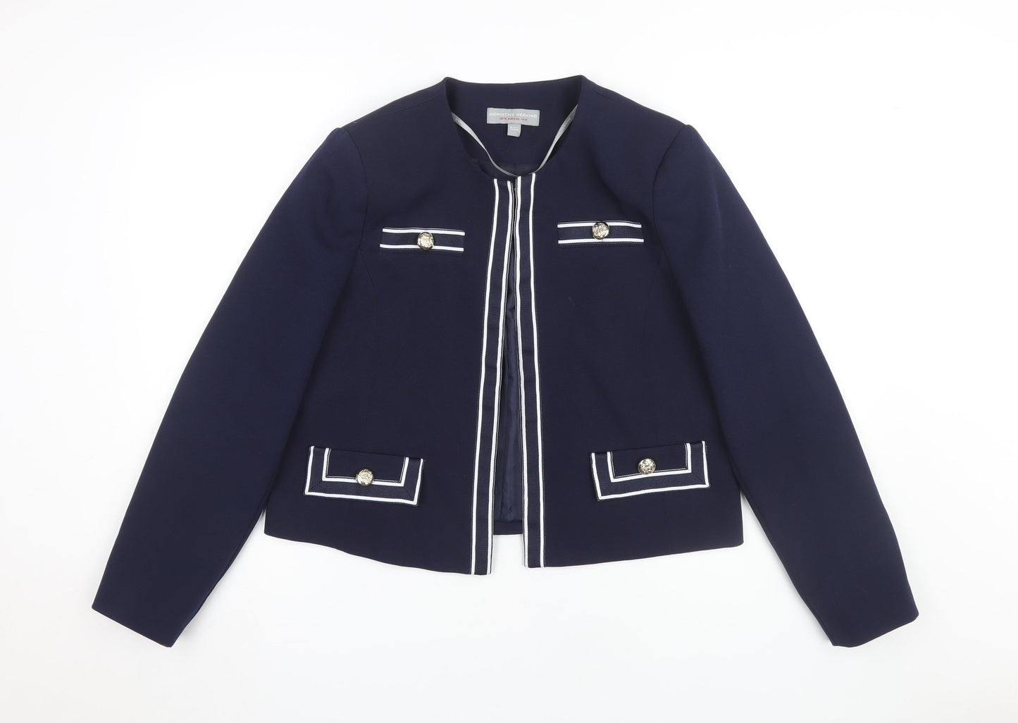 Dorothy Perkins Women's Blue Button Jacket Size 14