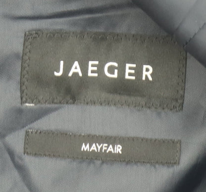 Close-up detail of Jaeger Men's Black Striped Blazer -, size 40L