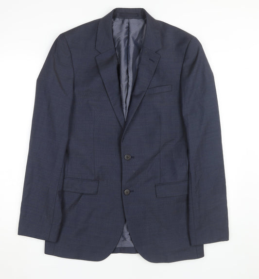 Marks & Spencer Men's Blue Wool Blazer 38 Long