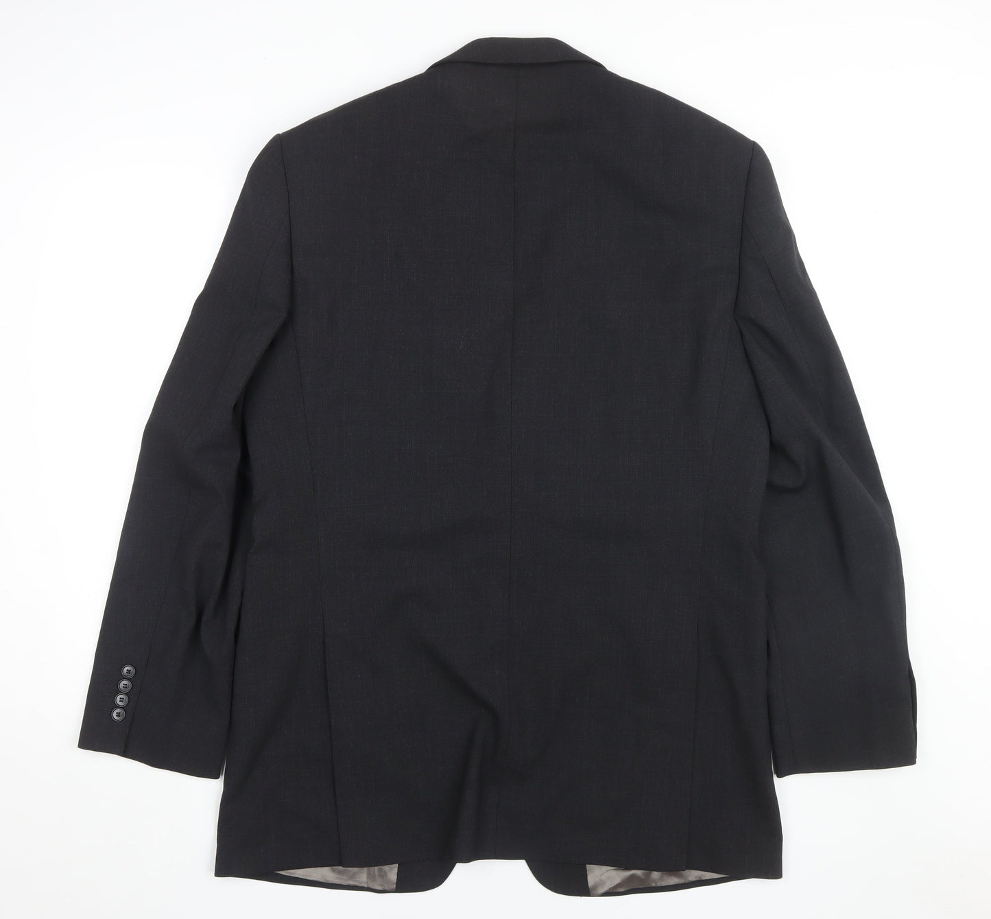 Marks & Spencer Men's Black Long Blazer Jacket - 42L