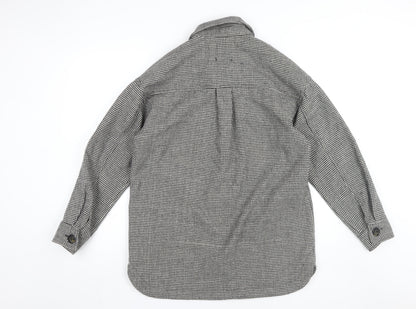 Pimkie Men's Check Jacket - Black, Medium, Collared