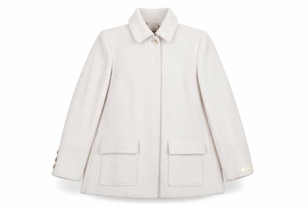 Ted Baker Women's Beige Classic Wool Overcoat Size 10