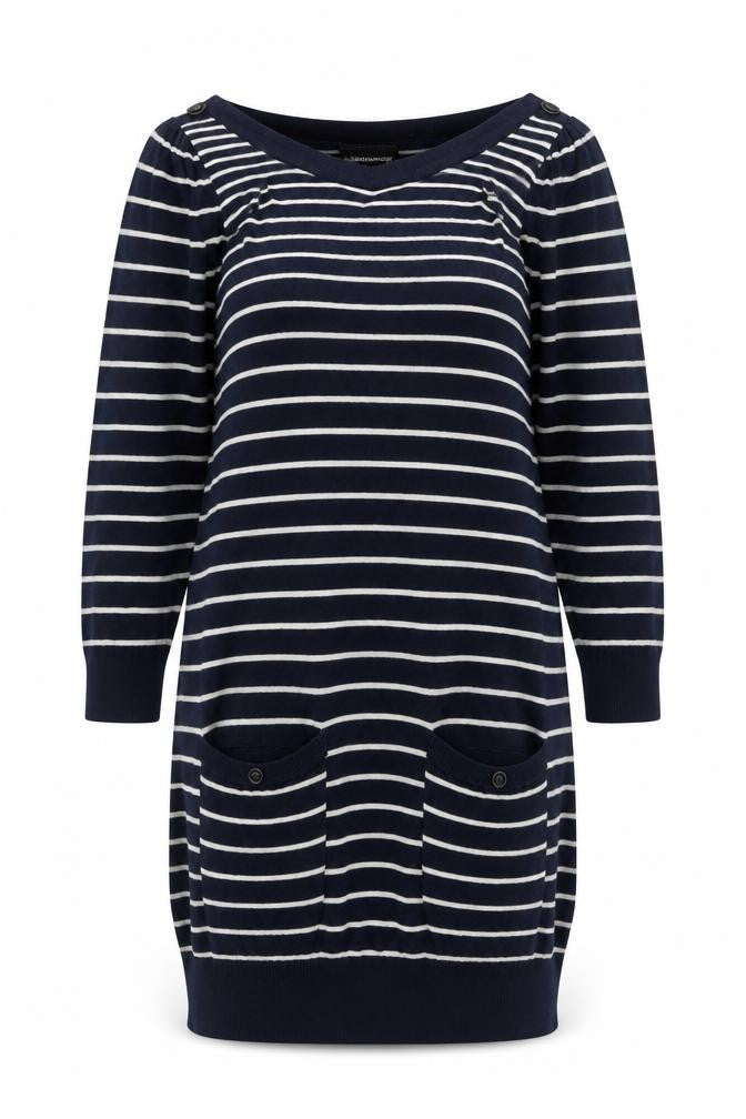 Warehouse Women's Black Striped Pullover Jumper Size 10