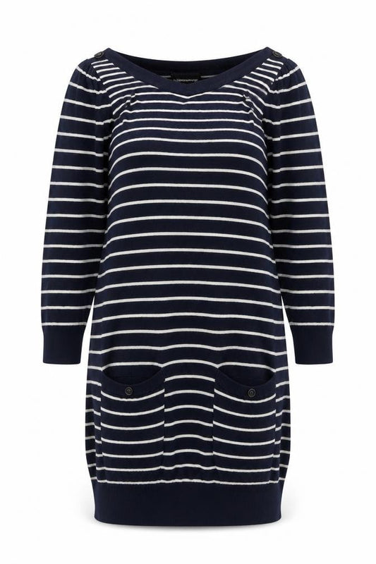 Warehouse Women's Black Striped Pullover Jumper Size 10