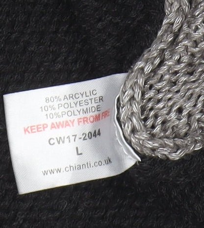 Chianti Women's Black Grey Pullover Jumper Size L