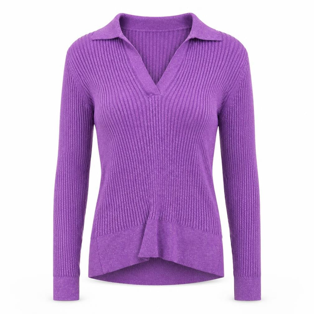 Marks & Spencer Women's Purple Collared Pullover Jumper Size 12