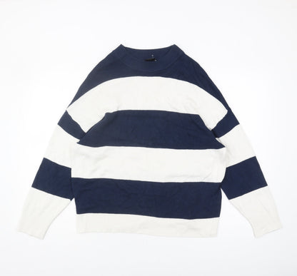 Additional front view of bpc Women's Blue Striped jumper M