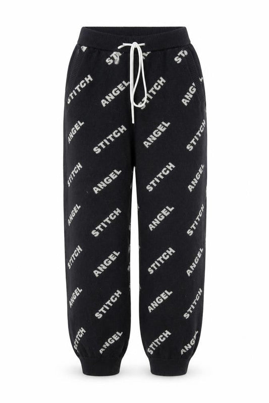 Disney Unisex Black Joggers S - Stitch & Angel