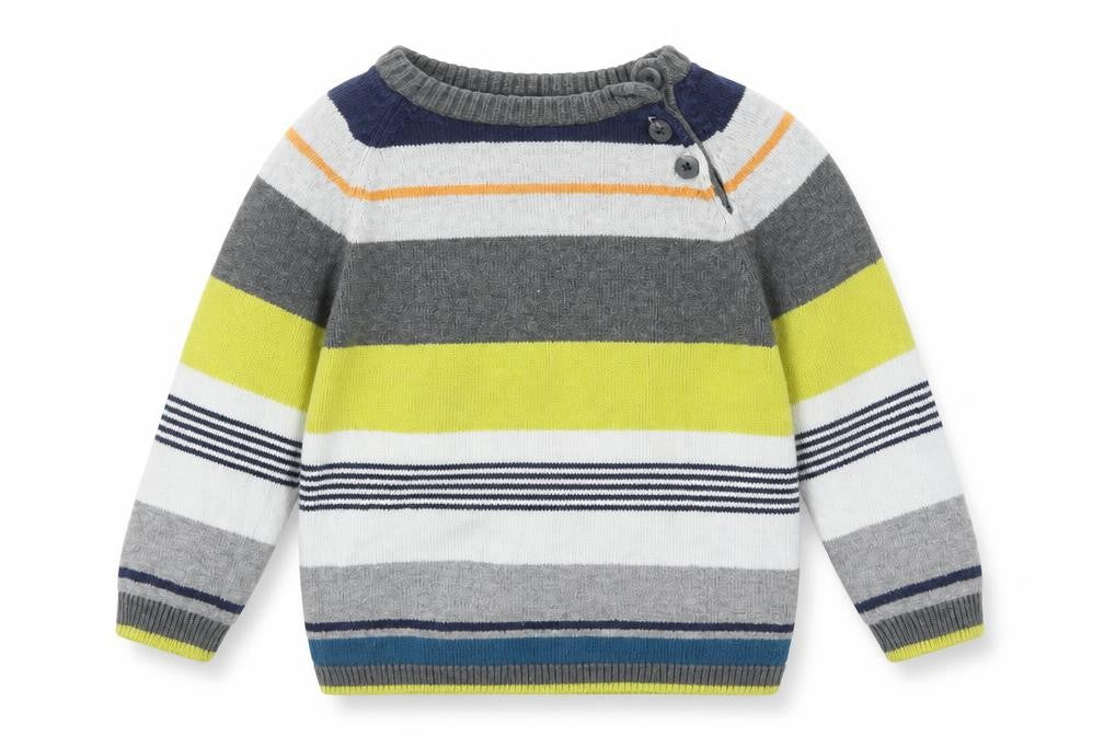 H&M Unisex Baby Multicoloured Striped Pullover Jumper Size 56