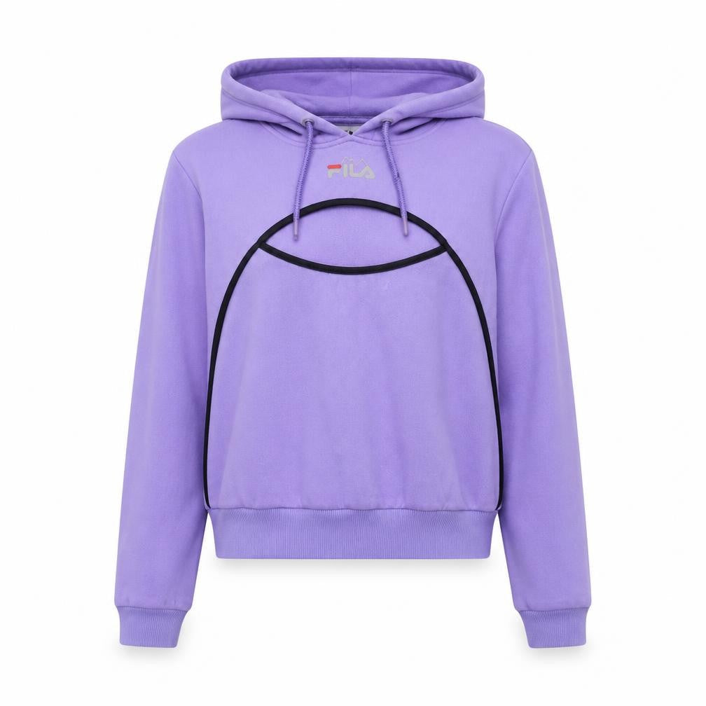 FILA Women's Purple Logo Hoodie Size L