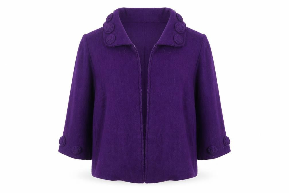 Fenn Wright Manson Women’s Purple Wool Cardigan XL