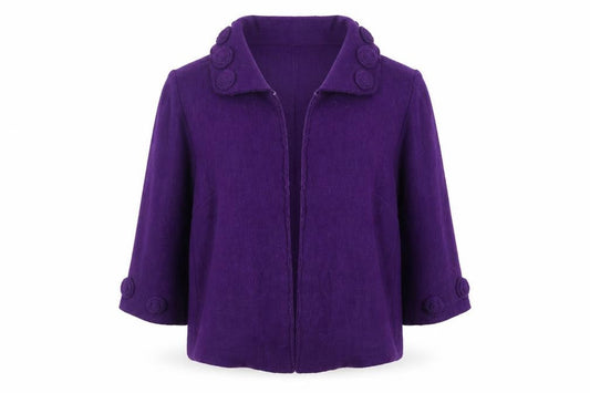 Fenn Wright Manson Women’s Purple Wool Cardigan XL