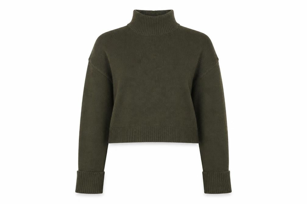 Brave Soul Women's Green Roll Neck Pullover Jumper M