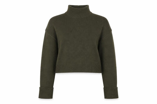 Brave Soul Women's Green Roll Neck Pullover Jumper M